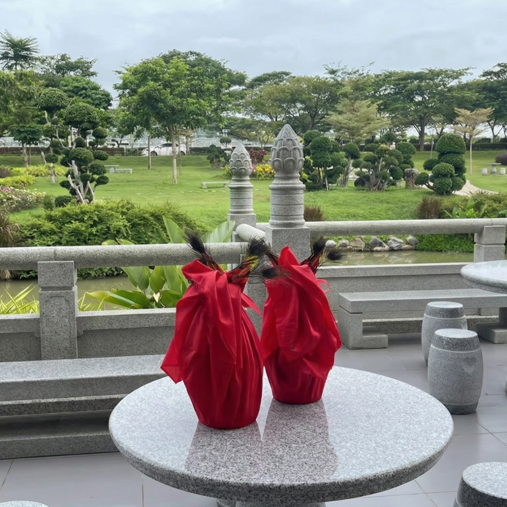 การทำแซกีในสุสาน สุสานเนอร์วาน่า บ้านบึง ชลบุรี