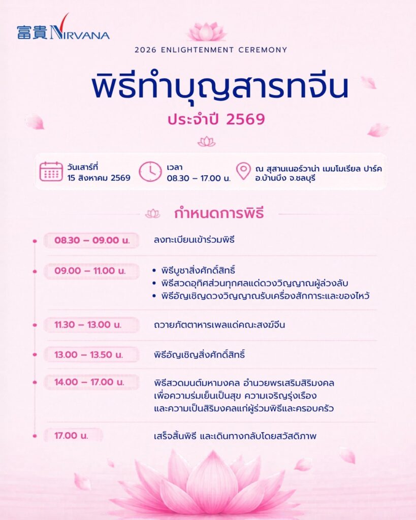 แพ็กเกจร่วมพิธีสารทจีน พร้อมเครื่องสักการะครบชุด
